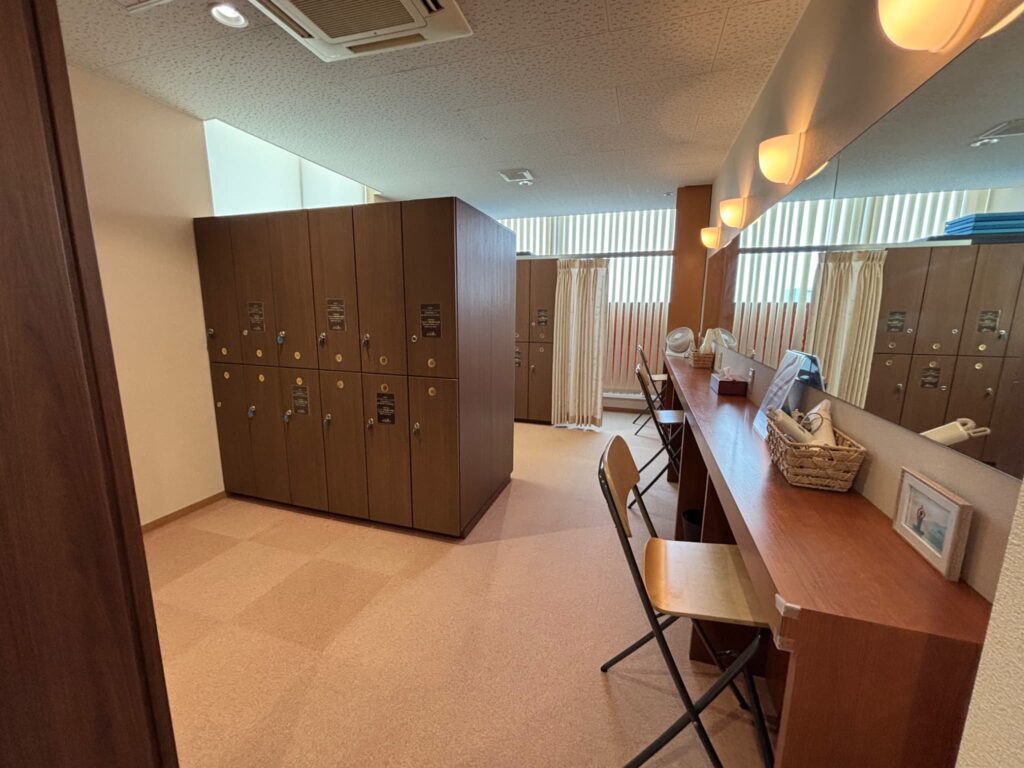 ヨガピス越谷レイクタウンの更衣室